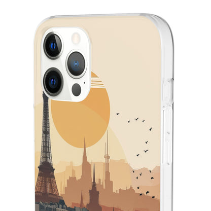 Parisian Sunset Serenity | Flexible Phone Case for iPhone