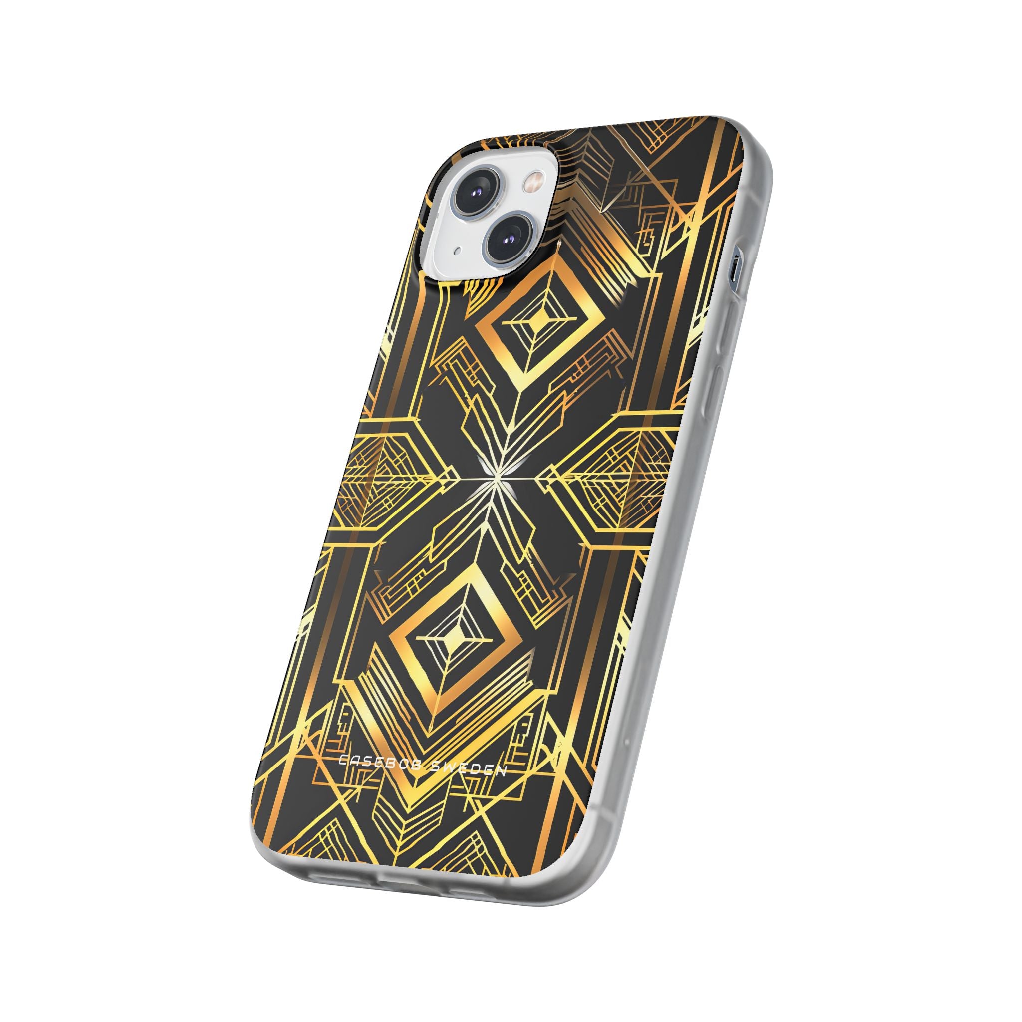 Golden Geometric Opulence iPhone 14 - Flexi Phone Case