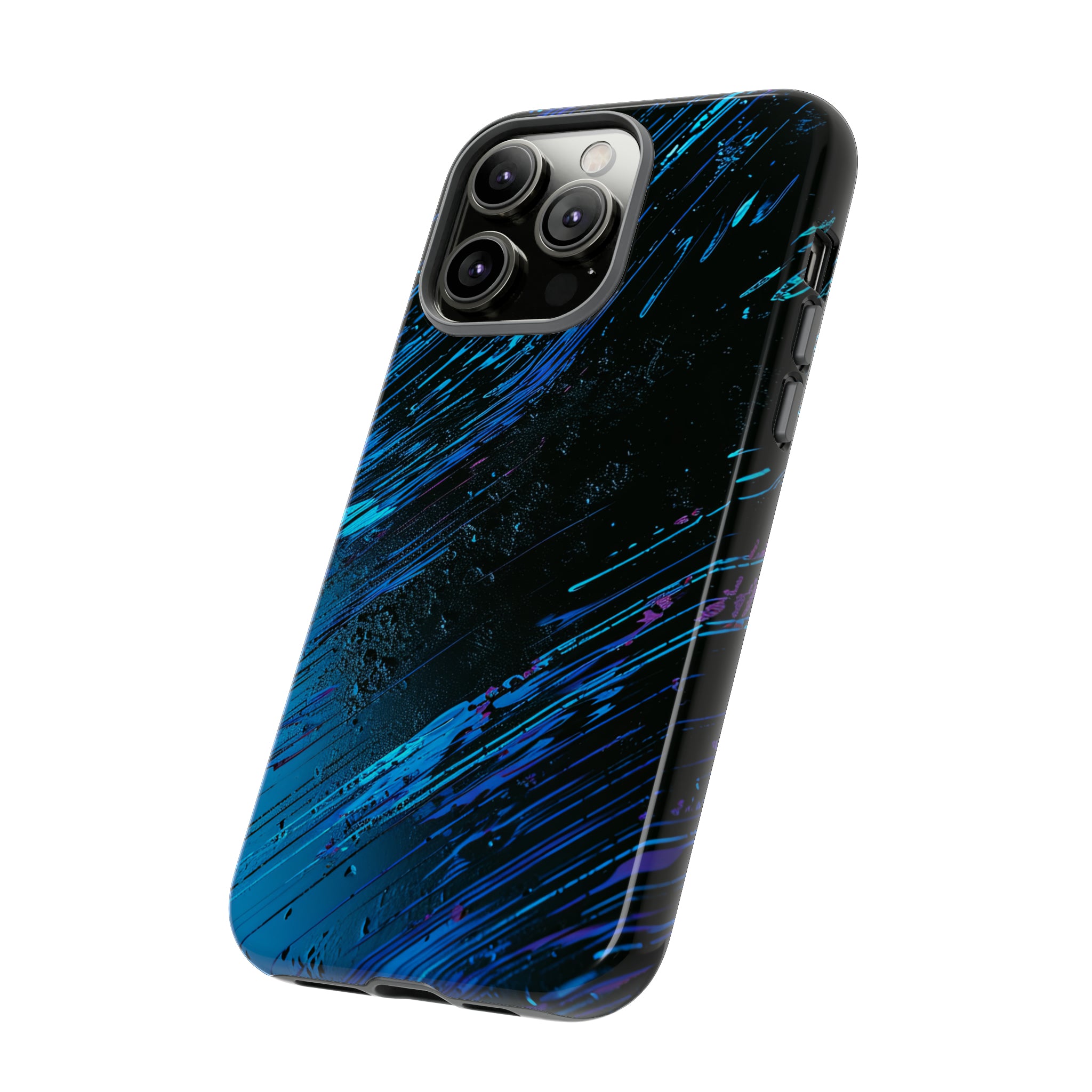 Cyber Stream: Digital Gradient - Protective Phone Case