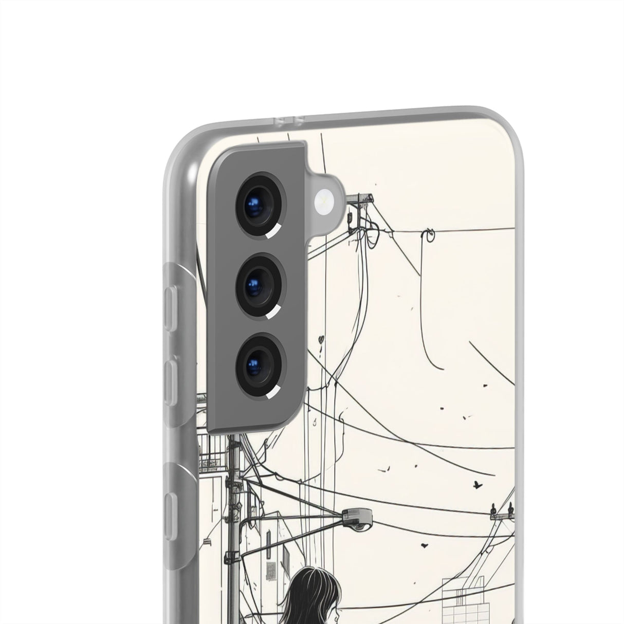 Urban Solitude Sketch | Flexible Phone Case for Samsung Galaxy