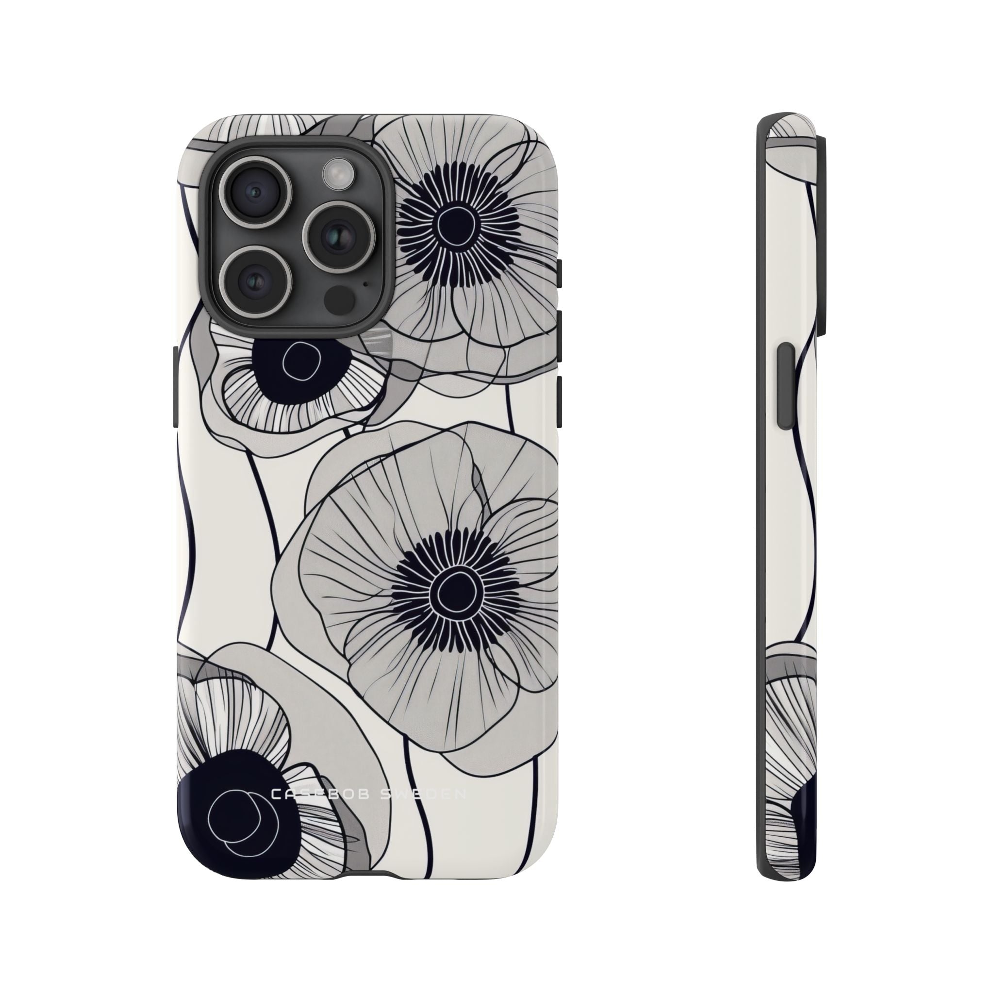 Modern Minimalist Flowers iPhone 15 - Tough Phone Case