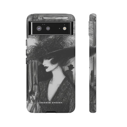 Timeless Elegance in Monochrome Google Pixel 6 - Tough Phone Case