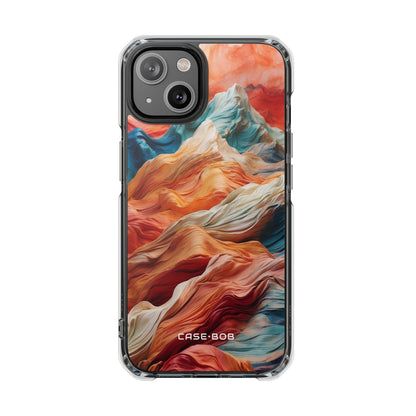 Fabric Peaks Cream iPhone 14 Case - Impact