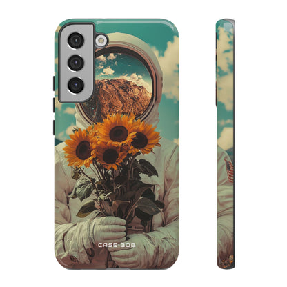 Sunflower Astronaut Samsung S22 Plus Case - Tough