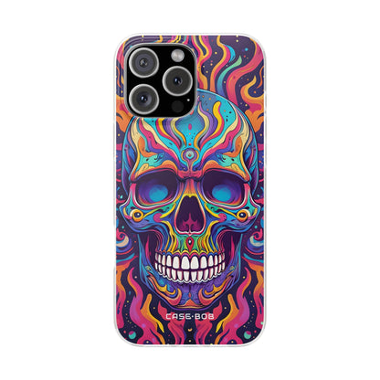 Flaming Skull iPhone 16 Pro Max Case - Soft