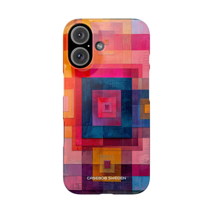 Vibrant Geometry - Slim iPhone 16 Phone Case