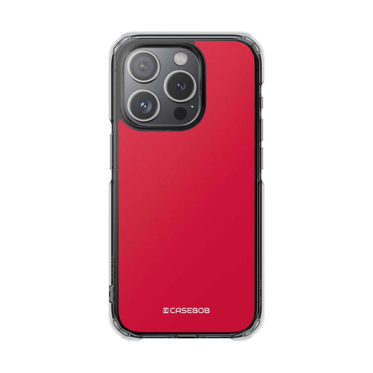 Crimson Red | Phone Case for iPhone (Clear Impact Case - Magnetic)