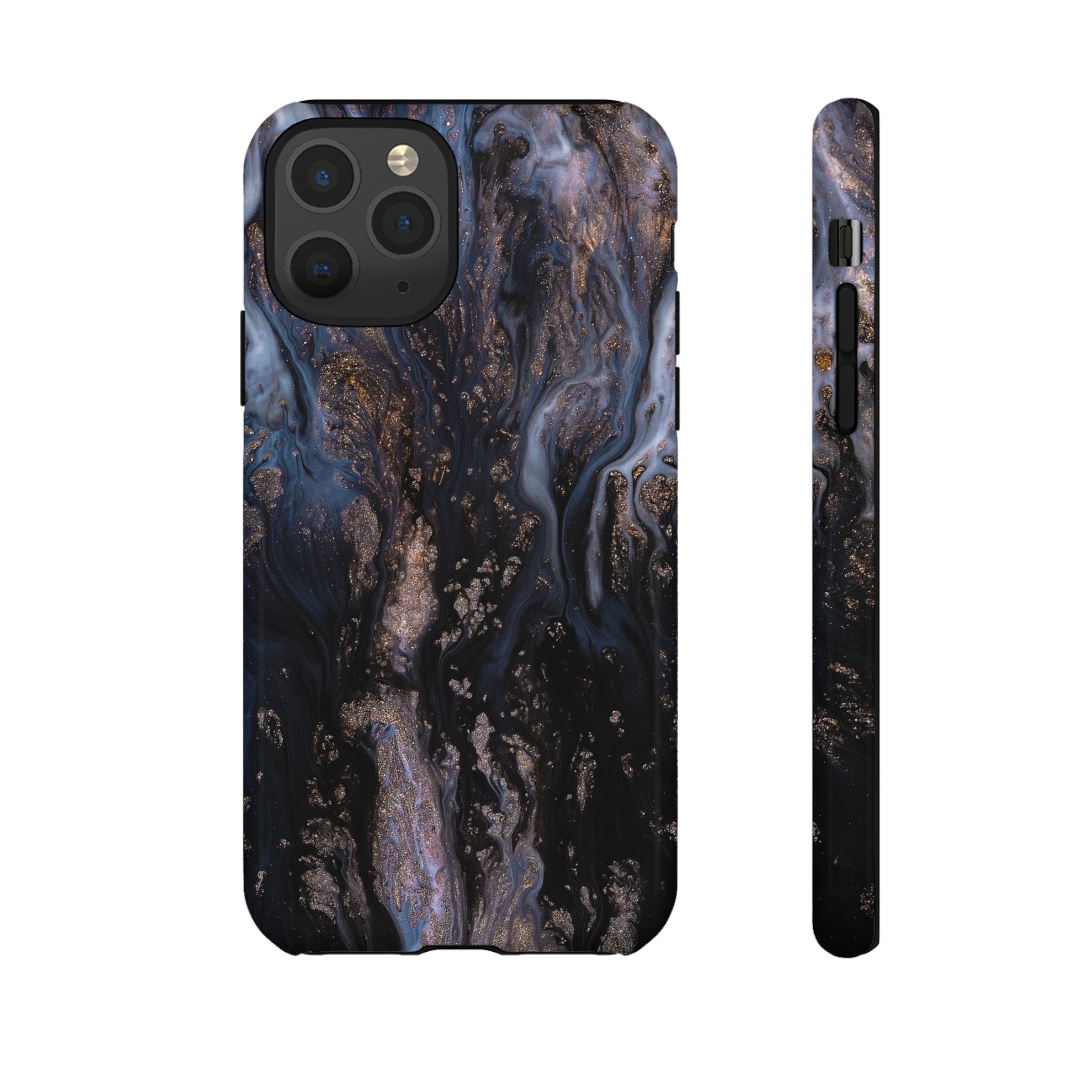 Blue River Ink Art iPhone Case (Protective) iPhone 11 Pro Glossy Phone Case