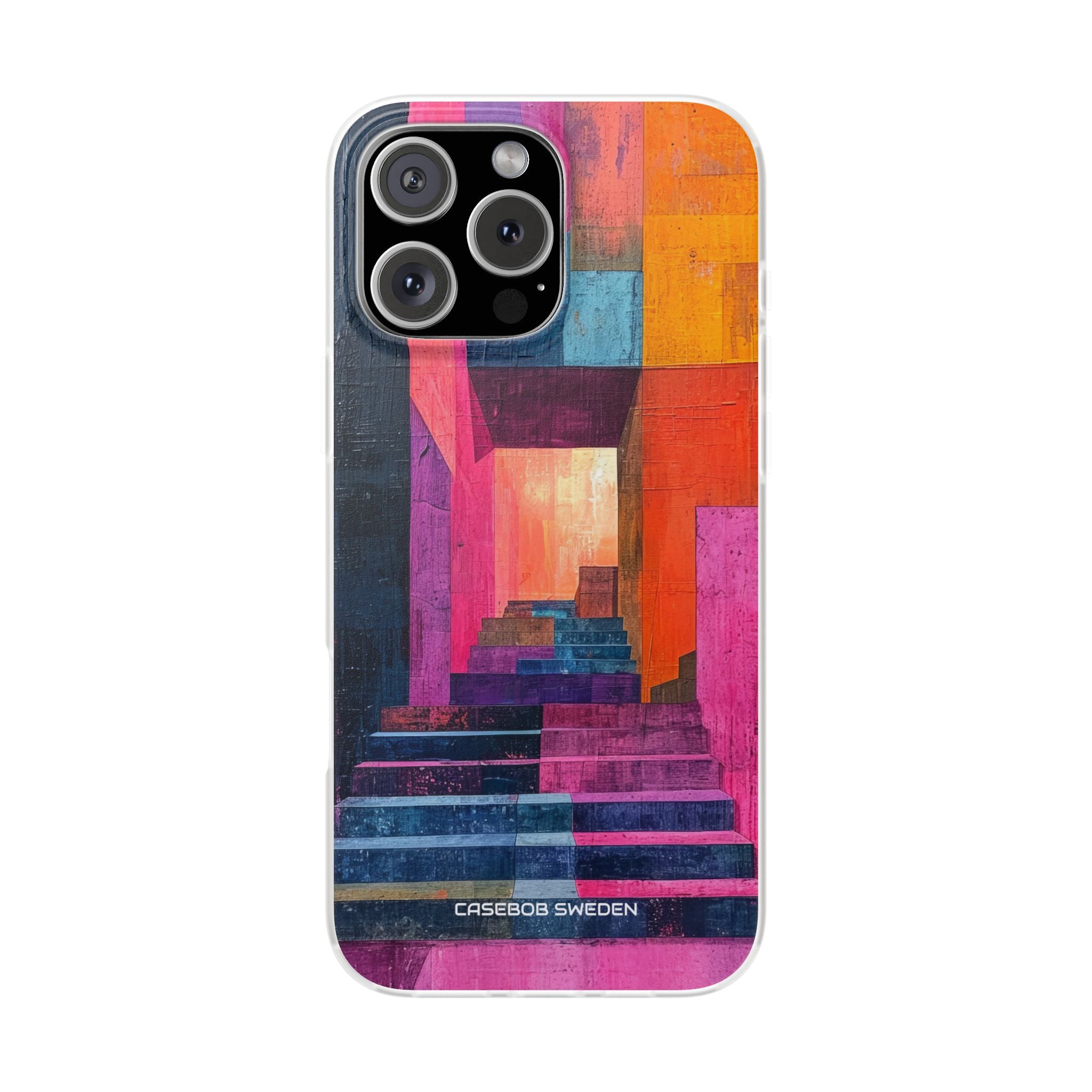 Pink Orange Geometry - Flexi iPhone 16 Phone Case