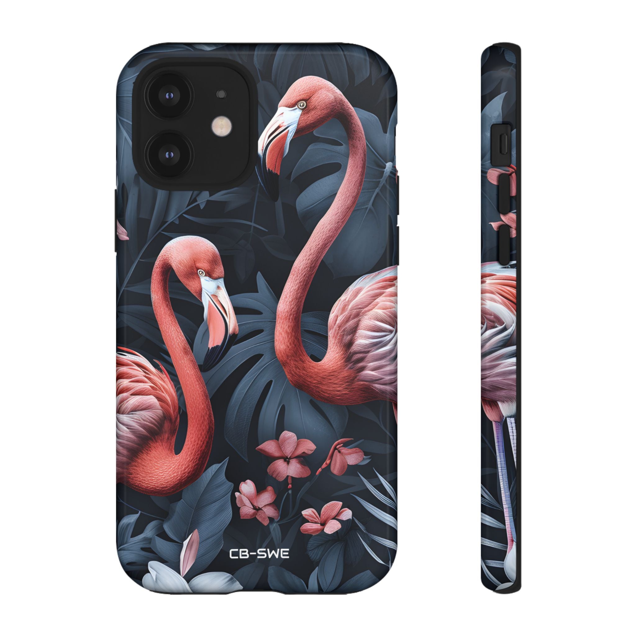 Flamingos Embrace Nature - iPhone Case