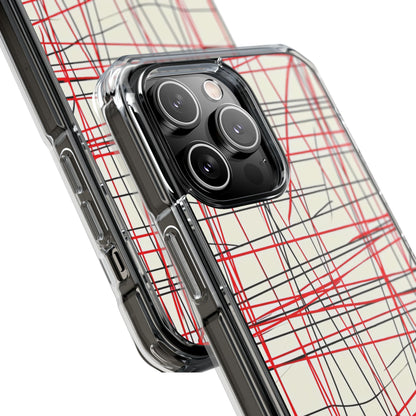 Crimson Wire Tangle iPhone 14 - Impact Clear+