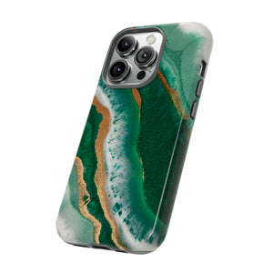 Green & Gold Epoxy - Protective Phone Case