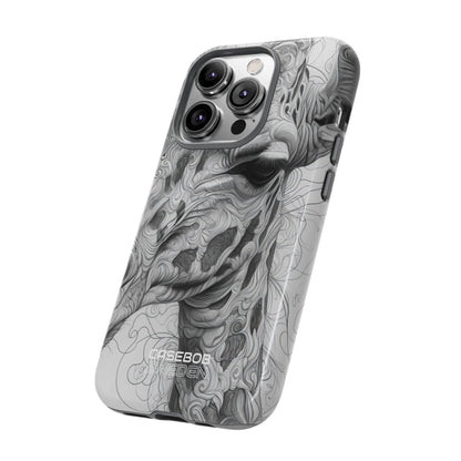 Swirling Giraffe Art iPhone 14 - Tough