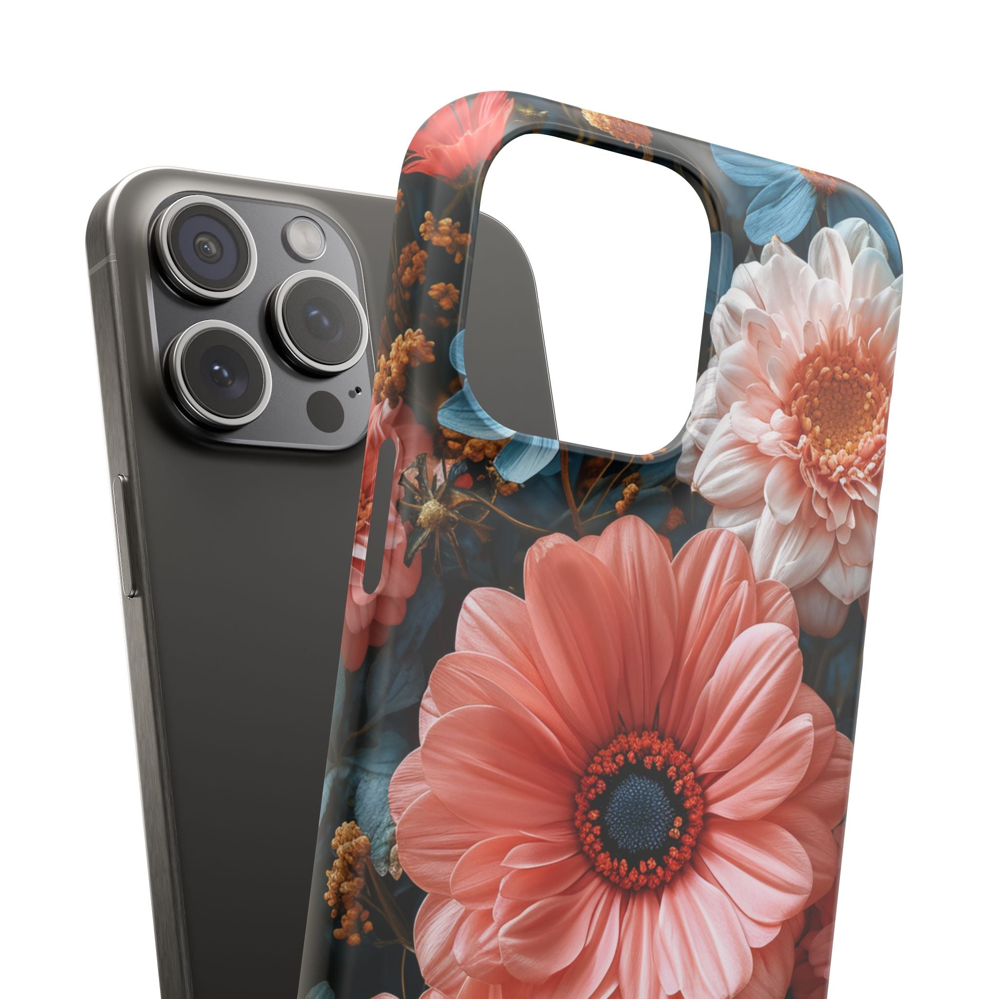 Surreal Floral Harmony iPhone 15 - Slim Phone Case