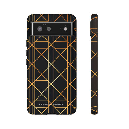 Golden Geometric Elegance Google Pixel 6 - Tough Phone Case