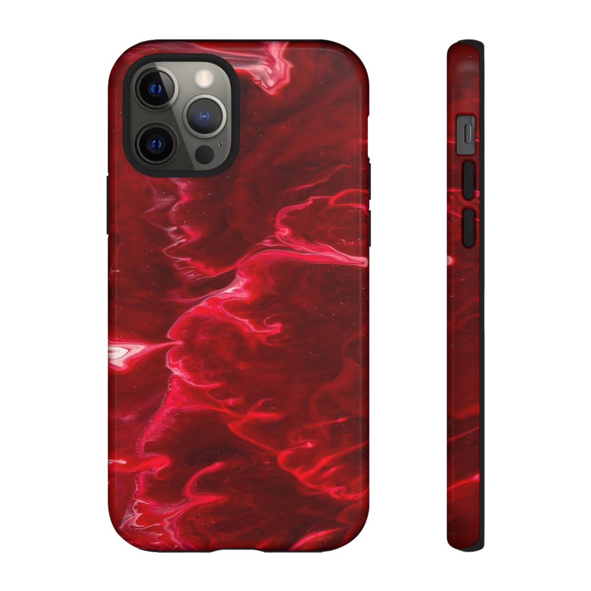 Red Velvet Ink Art iPhone Case (Protective) iPhone 12 Pro Glossy Phone Case