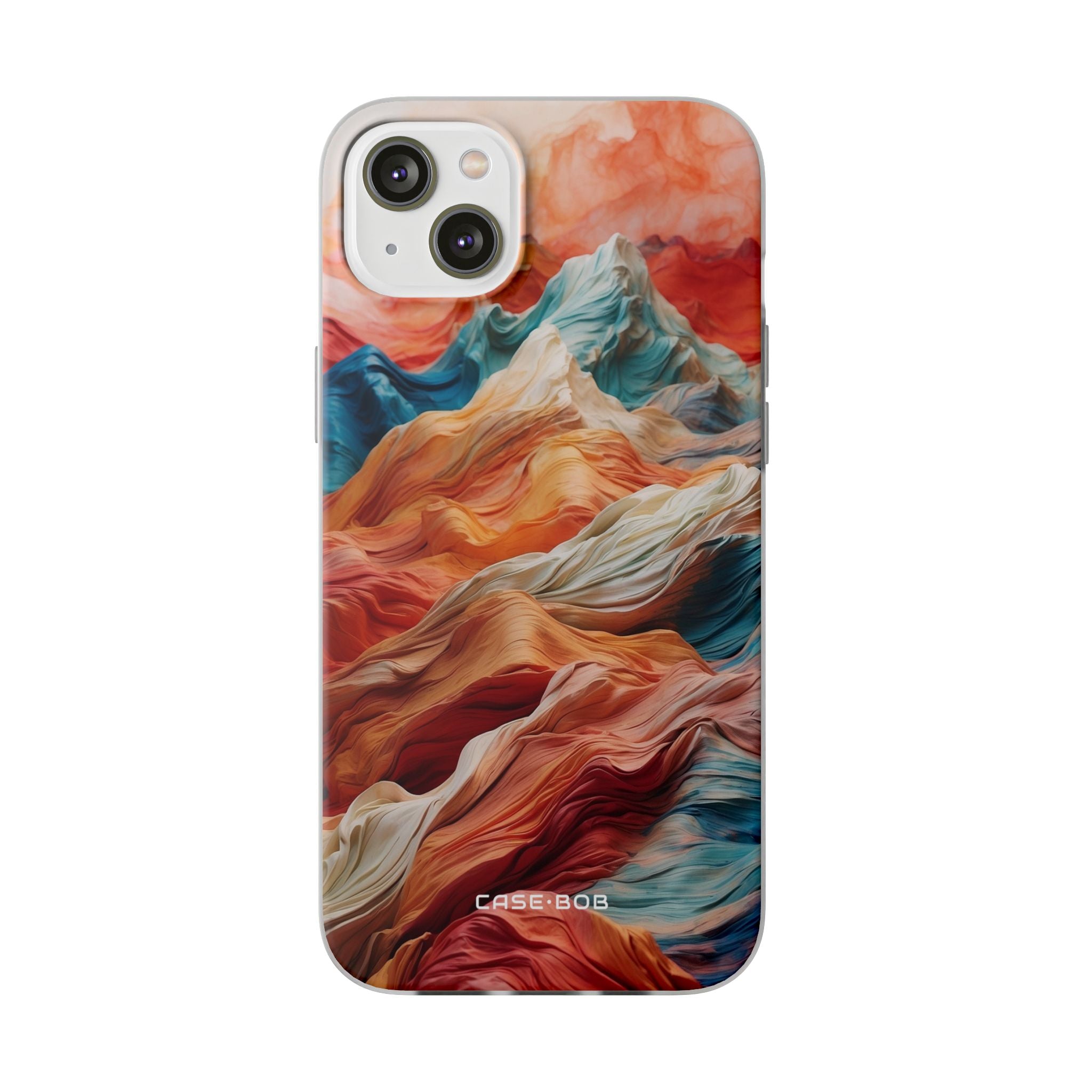 Fabric Peaks Cream iPhone 14 Plus Case - Soft