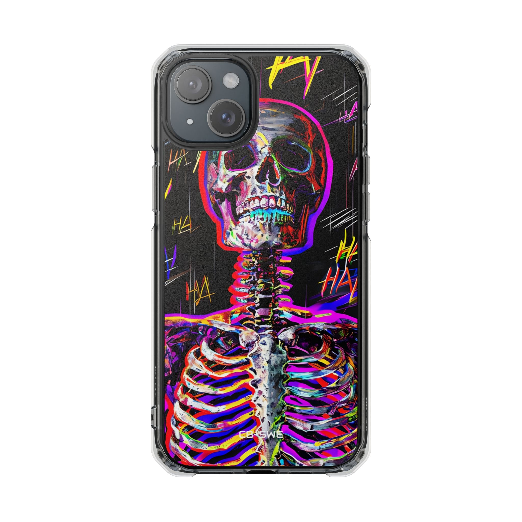 Neon Skeleton Chaos iPhone Case - Impact