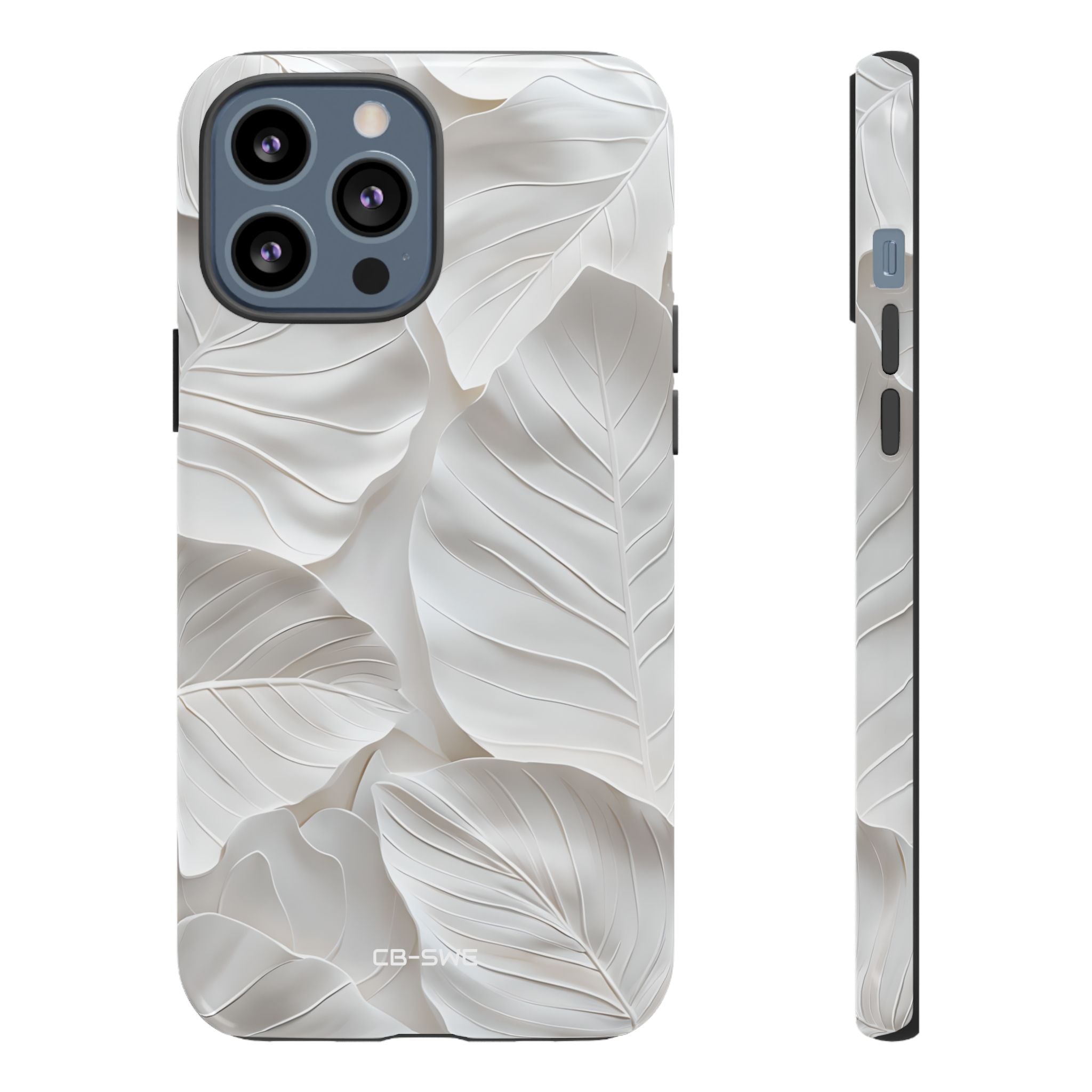 Elegant Leaf Relief - iPhone Case