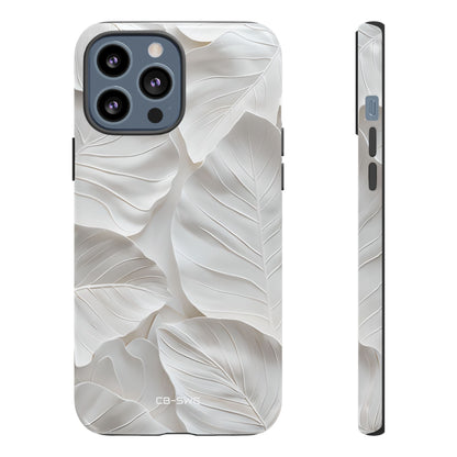 Elegant Leaf Relief - iPhone Case