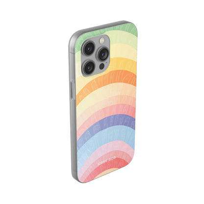 Pastel Rainbow Bands iPhone 14 Pro Max Case - Soft