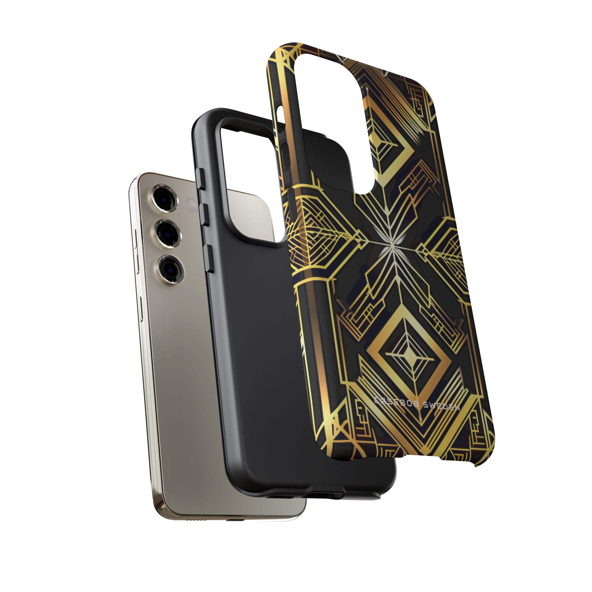 Golden Geometric Opulence Samsung S23 - Tough Phone Case