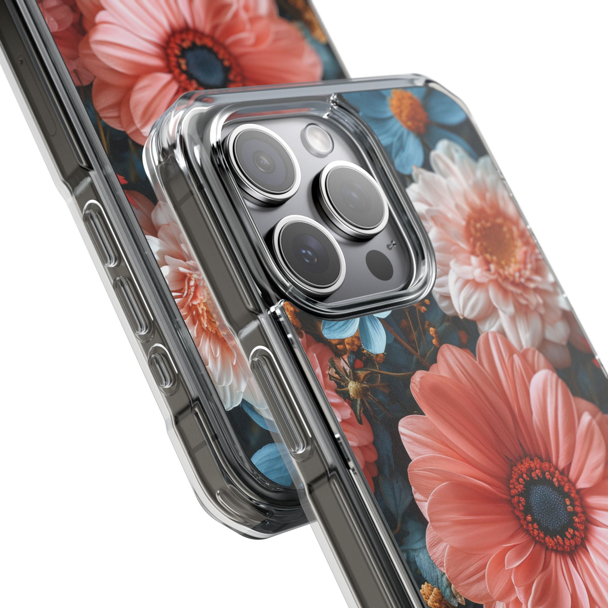 Surreal Floral Harmony iPhone 15 - Clear Impact Phone Case