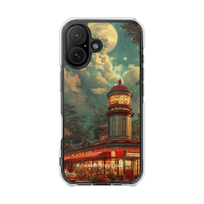 Vintage Moonlit Diner Fantasy iPhone 16 - Clear Impact Phone Case