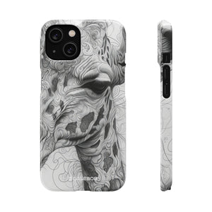 Monochrome Giraffe | Slim Phone Case for iPhone