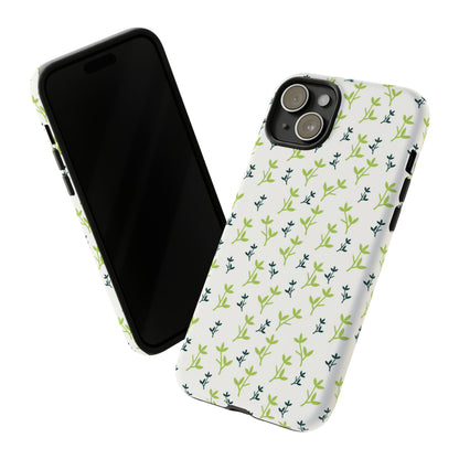 White Flower Pattern - Protective Phone Case