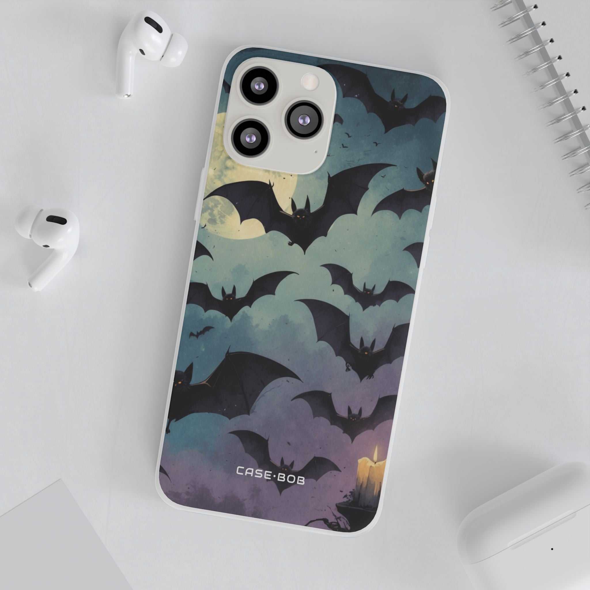 Glowing Bat Swarm iPhone 13 Pro Max - Soft