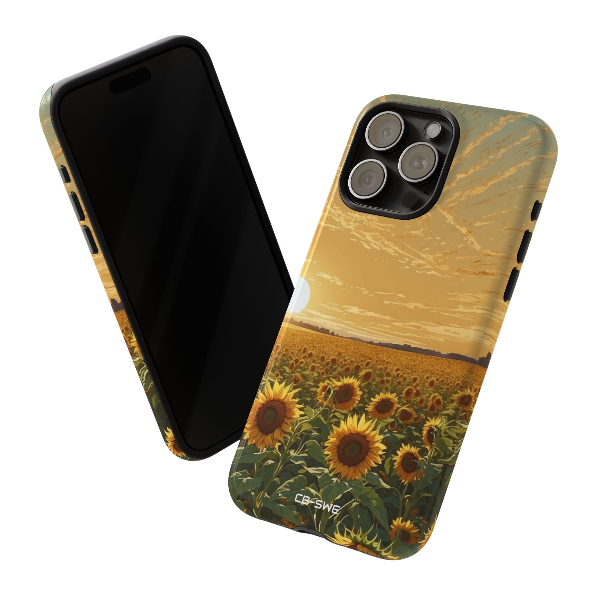 Sunflowers Embrace Sunset - iPhone Case