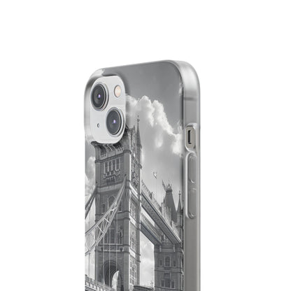 Tower Bridge Monochrome Architecture Study iPhone 14 - Flexi Phone Case