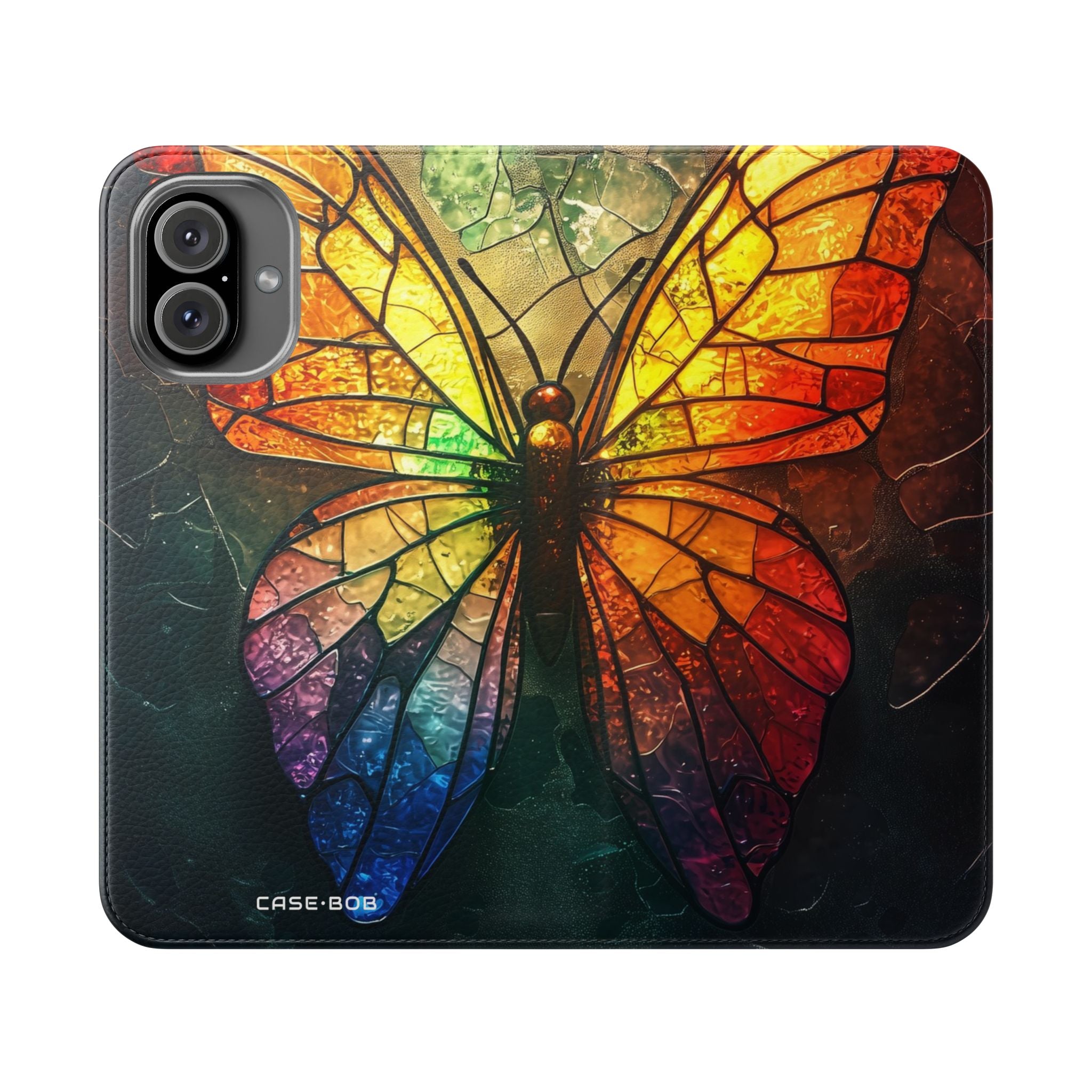 Stained Glass Butterfly - iPhone 16 Plus Case - Wallet