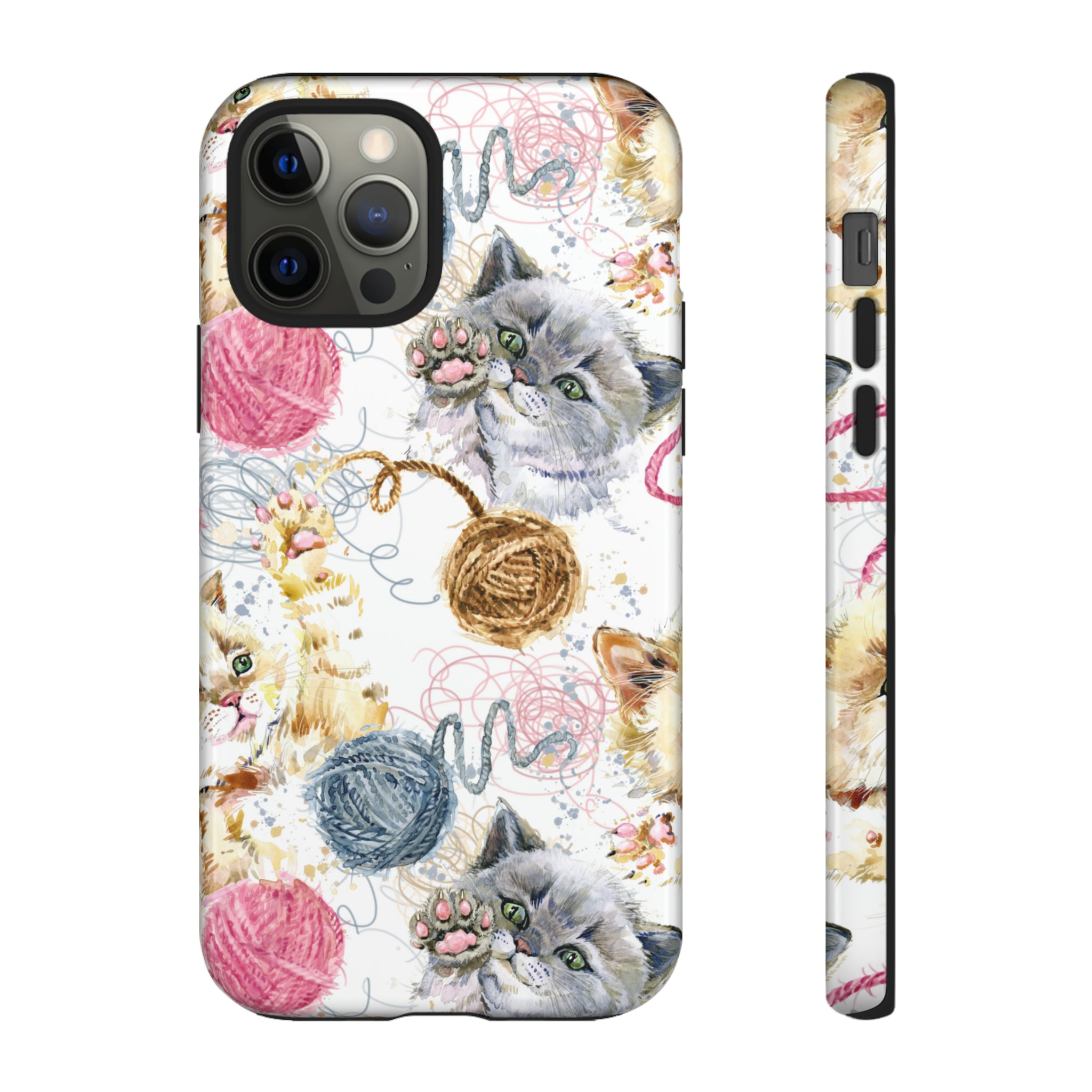 Cute Kitten Pattern - Protective Phone Case