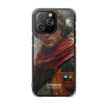 Futuristic Steampunk Explorer iPhone 14 - Impact Clear+