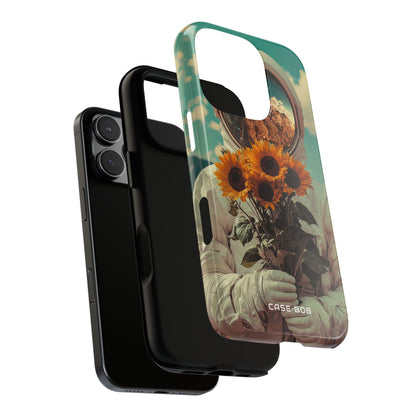 Sunflower Astronaut iPhone 16 Pro Case - Tough