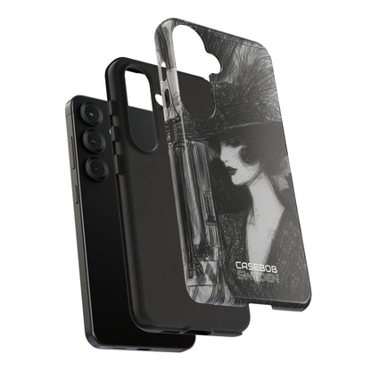 Vintage Feather Elegance Samsung S25 - Tough