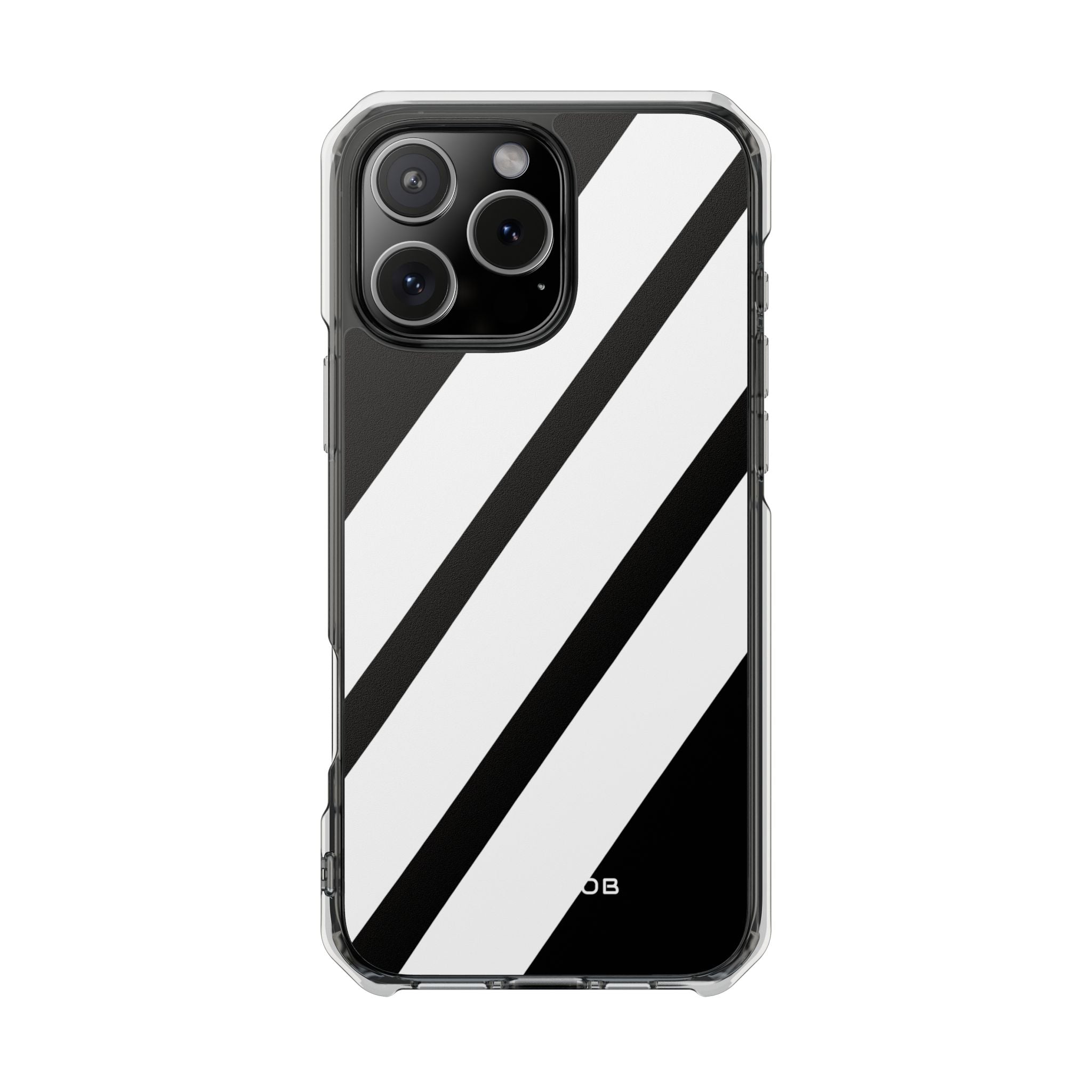 Diagonal Bands Noir iPhone 16 Pro Max Case - Impact