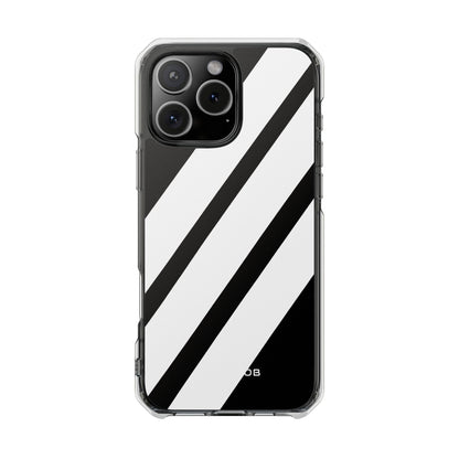 Diagonal Bands Noir iPhone 16 Pro Max Case - Impact