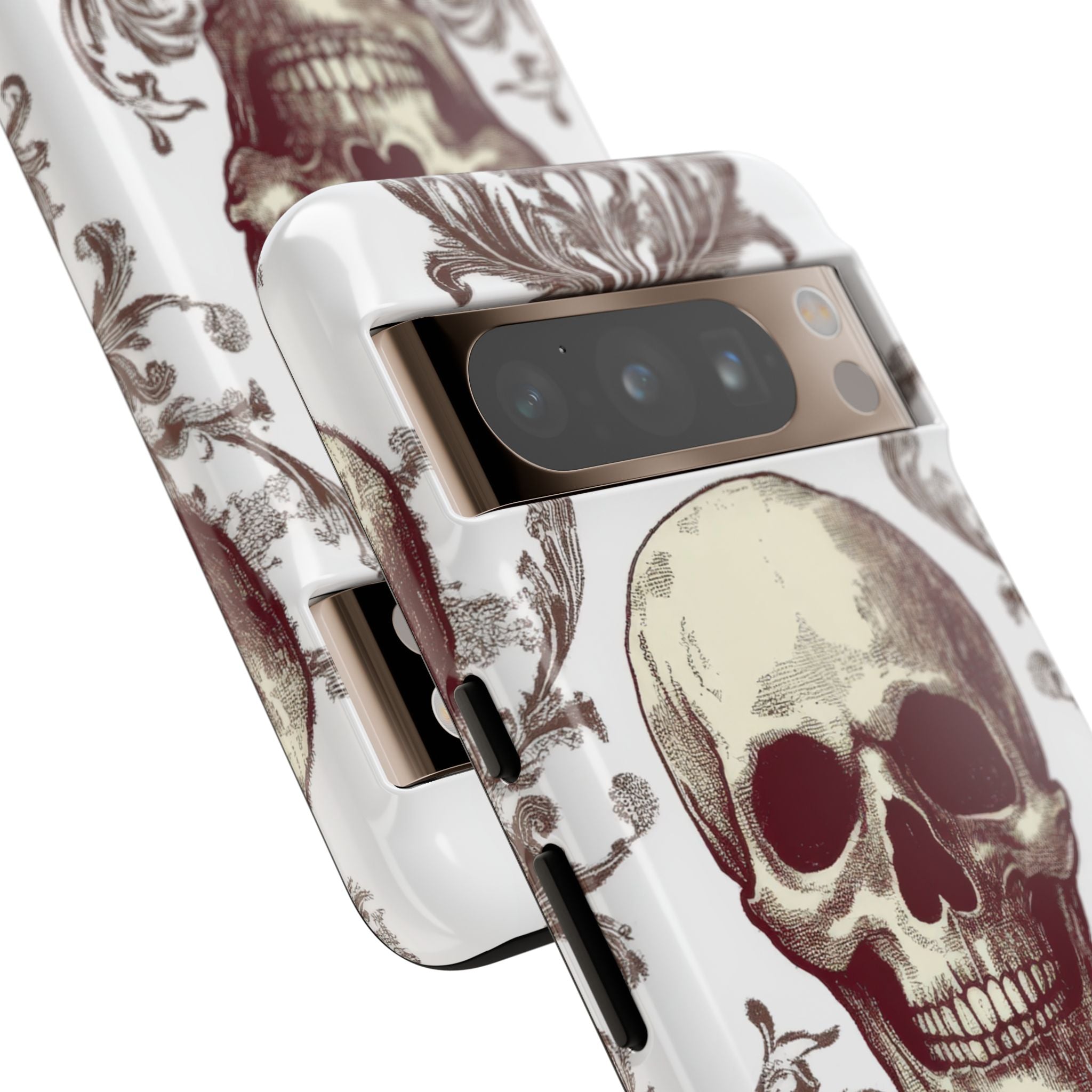 Gothic Skulls and Ornate Foliage Google Pixel 8 - Tough Phone Case