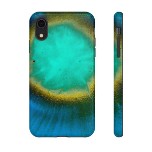 Green Yelly Ink Art iPhone Case (Protective) iPhone XR Glossy Phone Case