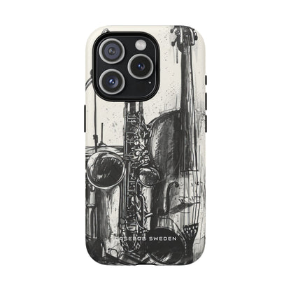 Jazz Instrument Line Symphony iPhone 15 | Tough+ Phone Case