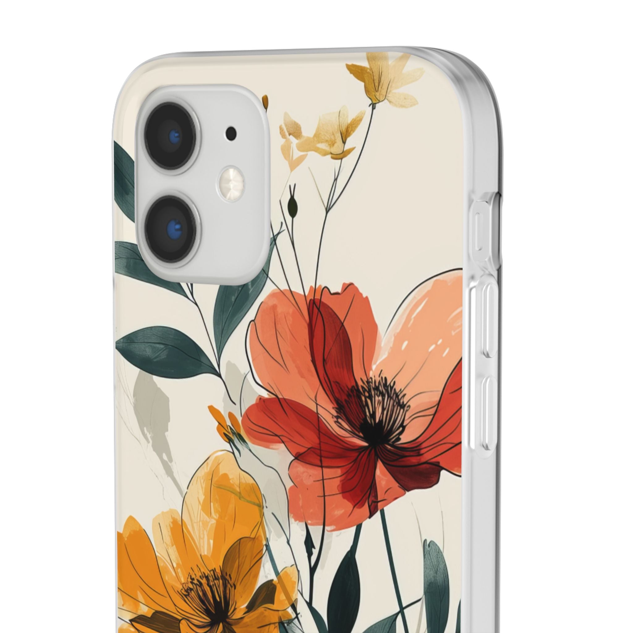 Serene Floral Harmony | Flexible Phone Case for iPhone