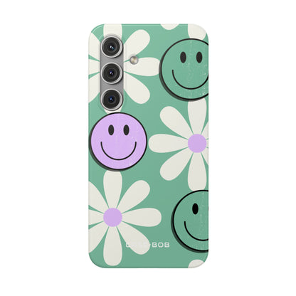 Smiley Daisy Glow Samsung S24 Case - Soft