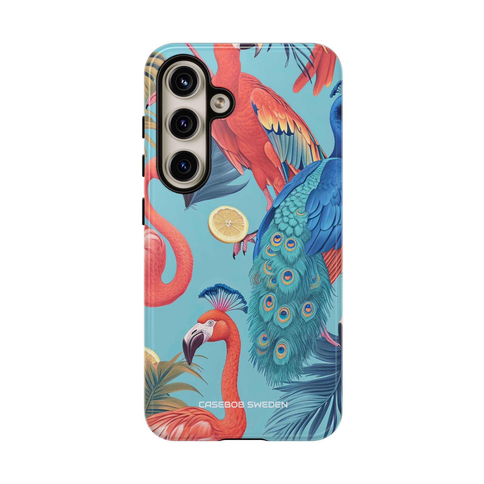 Tropical Flamingo Bliss - Tough Samsung S24 Phone Case