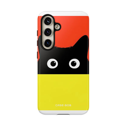 Peekaboo Cat Crimson Samsung S24 Case - Tough