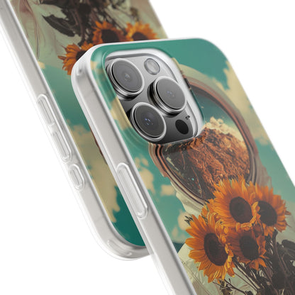 Sunflower Astronaut iPhone 16 Pro Max Case - Soft