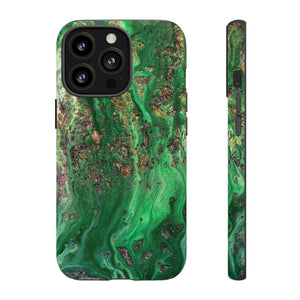 Green Sparkle Ink Art - Protective Phone Case