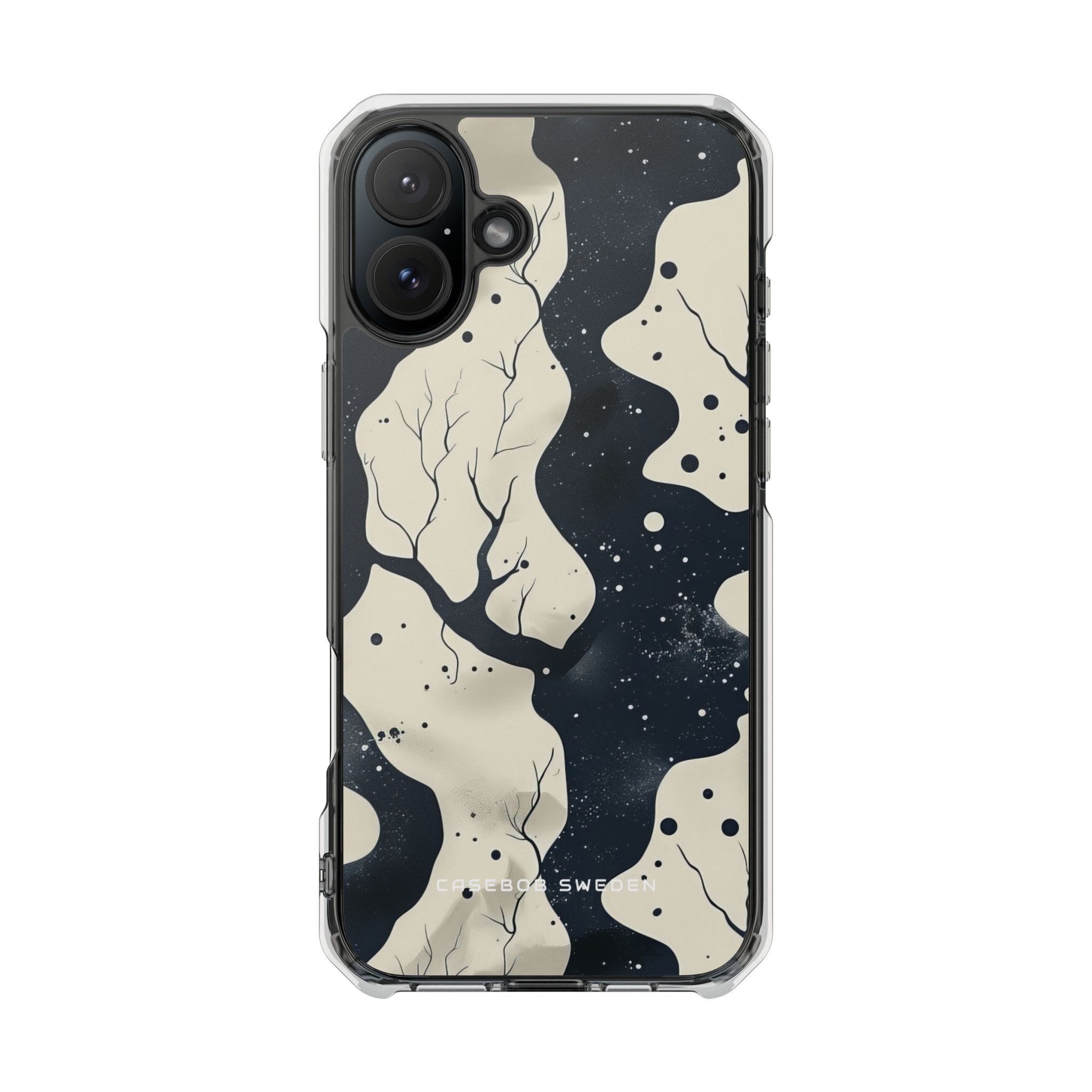 Organic Fluid Silhouettes with Cosmic Depth iPhone 16 - Clear Impact Phone Case